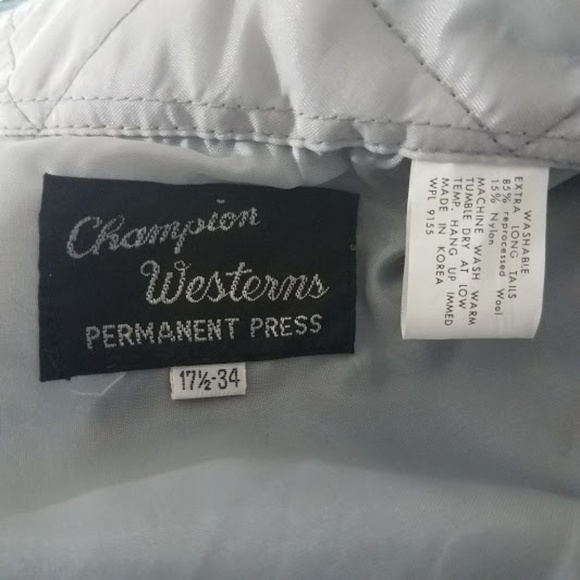 60's Vintage CHAMPION WESTERN Wool Cowboy Shirt - Picture 7 of 7